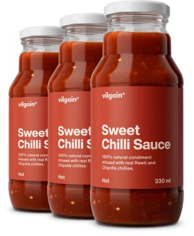 Vilgain Sweet chilli omáčka – 3× Pálivá 330 ml