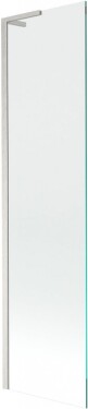 MEXEN/S - Next L vaňová zástena FIX 50 x 150, transparent, nikl kartáčovaný 895-050-000-03-00-97