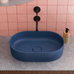 OMNIRES - OVO M+ umývadlo na dosku, 55 x 36 cm midnight blue /MB/ OVOUNMB