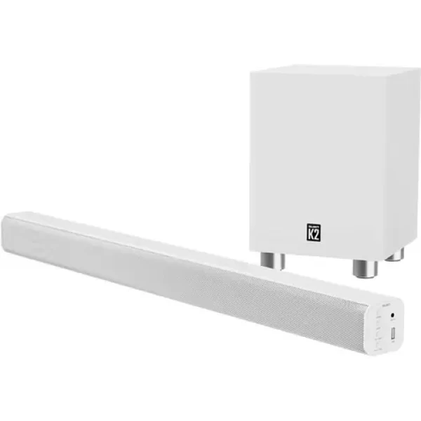 Majority K2 biela / 2.1 soundbar / 150W / Bluetooth 5.3 / USB / AUX / RCA / optický vstup (MajoK2W)