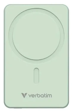 Verbatim Charge 'n' Go Essentials Magnetická bezdrôtová powerbanka 10000mAh zelená / USB-C / MagSafe / 15-20W (32228)
