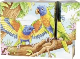 GOKI Drevené kocky Austrálske zvieratká