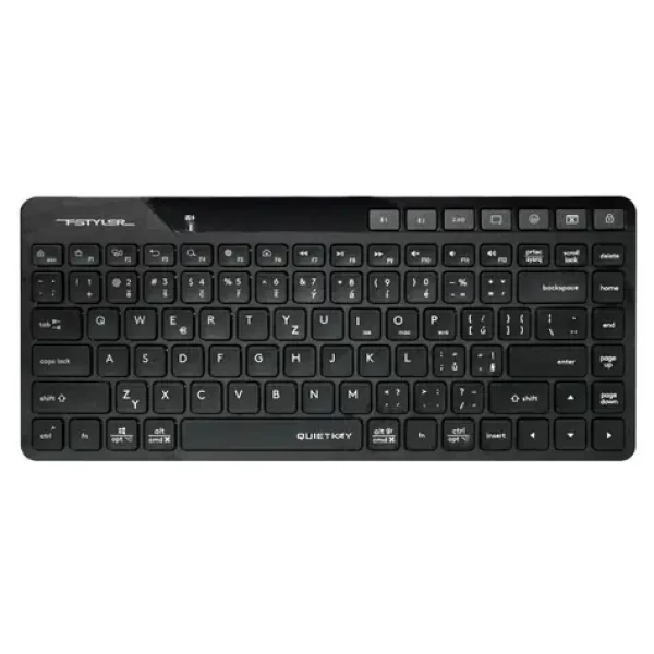 A4Tech FStyler FBK26C AS čierna / Bezdrôtová klávesnica / CZ layout / Bluetooth / 2.4GHz USB-A Nano prijímač (FBK26CAS-BK)
