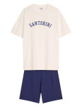 Pánske pyžamo Santorini 43173 biele - HENDERSON Bílá XL