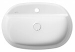 ISVEA - INFINITY OVAL keramické umývadlo na dosku, 60x40cm, biela 10NF65060