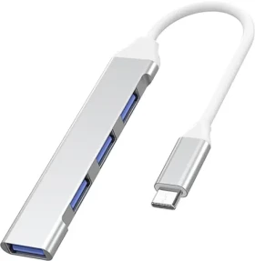 PremiumCord USB-C hub space grey / Hub / 1x USB-A 3.2 Gen 1 / 3x USB-A 2.0 / hliníkové púzdro (ku31hub12)