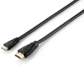 Equip HDMI - Mini HDMI čierna / Redukcia / 1 m / 4K/30Hz / pozlátené konektory (119306)