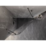 MEXEN/S - Lunar sprchovací kút päťboký krídlový ľavá 80 x 80, transparent, grafit kartáčovaná 831-080L-080P-66-00-L