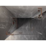 MEXEN/S - Lunar L Duo sprchovací kút dvere krídlové pravá 105 x 95, transparent, meď kartáčovaná 834L-105P-095L-65-00
