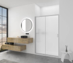 CERANO - Sprchové posuvné dvere Varone LINE Ľ/P - 6 mm - chróm, mliečne sklo - 90x195 CER-662032