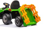 Mamido Detský elektrický traktor BBH-030 s prívesom zelený