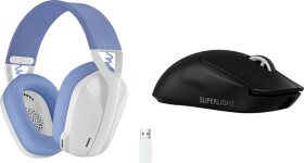 Logitech G435 Białe (981-001074) + G PRO X SuperLight 2 (910-006630)