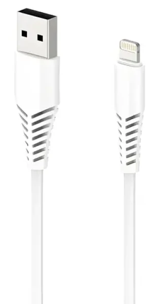 2GO biela / Dátový a nabíjací kábel / USB-A na Lightning / 1 m (797288)