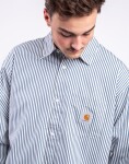 Carhartt WIP L/S Daldry Shirt Daldry Stripe, Office Blue L