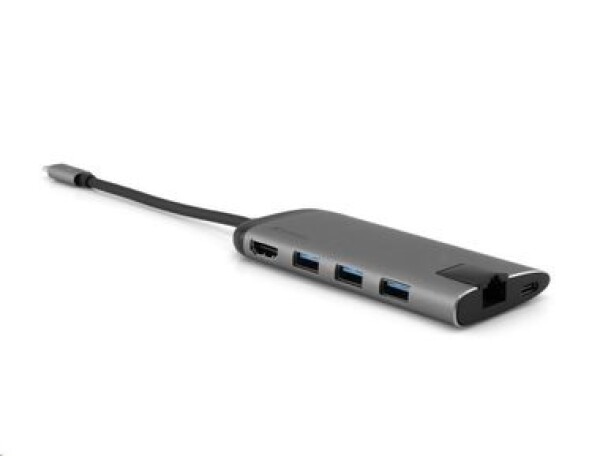 Verbatim 49142 USB-C dokovacia stanica / 3x USB-A 3.0 / 1x USB-C 3.1 / 1x HDMI (4K@30Hz) / 1x GLAN / SDamp;MicroSD (49142-V)