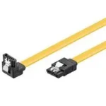 PremiumCord 0,7m SATA 3.0 dátový kábel 1.5GBs / 3GBs / 6GBs, kov.západka, 90 ° (4040849950223)