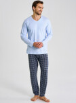 Pánske pyžamo Taro Mark 3477 dĺžka/r 5XL-6XL Z25/26 modrá 6XL