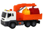 Mamido Smerná auto so žeriavom, frikčný pohon, zvuky, oranžová 1:16