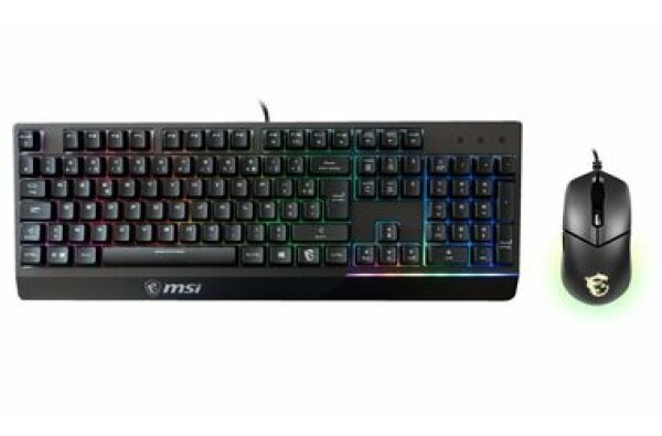 MSI Vigor GK30 COMBO čierna / Herný drôtový set / RGB podsvietenie / USB / CZ+SK layout (S11-04CS601-CLA)