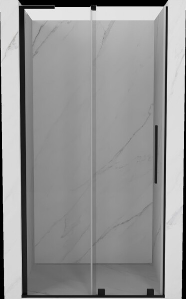 MEXEN/S - Velar L posuvné sprchové dvere 120, transparent, čierna 871-120-003-01-70