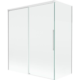 MEXEN/S - Rox vaňová zástena 2-krídlová posuvná 140 + 70 x 150, transparent, biela 8C9-140-070-20-00