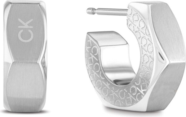 Calvin Klein Oceľové kruhové náušnice Latch 35000263