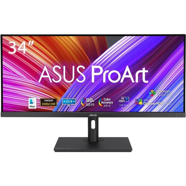 34 ASUS ProArt PA348CGV čierna / IPS / 3440x1440 / 21:9 / 2ms / 1000:1 / 350 cd-m2 / HDMI + DP + USB-C / Repro (90LM07Z0-B01370)