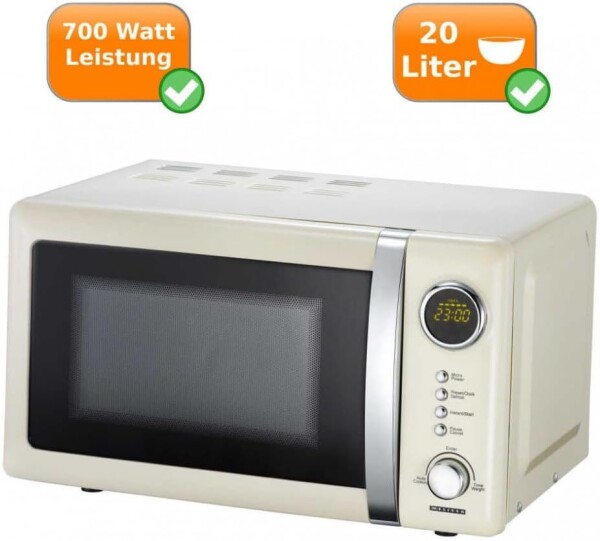 MPL Power Melissa mikroviļņu krāsns 700W 20L krēmkrāsa 16330108 16330108 (5707160009540)