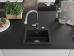 MEXEN/S MEXEN/S - Milo granitový drez 1-miska vrátane batérie Elia, čierna/strieborná metalík 6505-73-670101-00