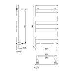 AQUALINE - BONDECO vykurovacie teleso 500x923, čierna mat DC592B