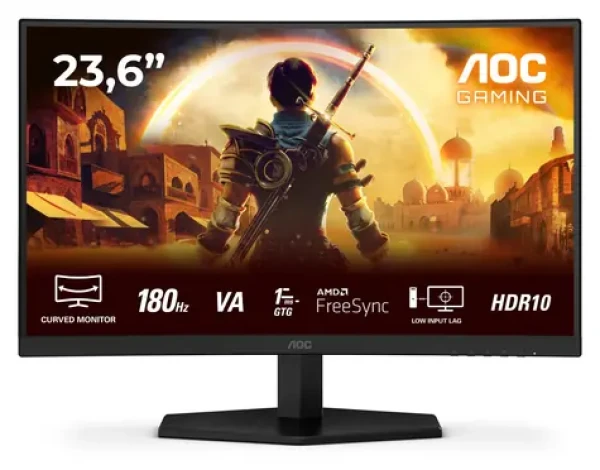 23.6" AOC C24G42E čierna / Monitor / VA / Full HD / 180 Hz / 0,5 ms / 2x HDMI + DP / VESA / repro (C24G42E)