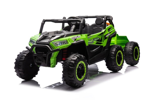 Mamido Mamido Elektrické autíčko Buggy UTV 4x4 s vlečkou 24V | 4x200W zelené