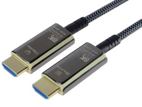 PremiumCord (KPHDM21T10) Ultra High Speed HDMI 2.1 optický fiber kábel 8K/60Hz 10m / pozlátené konektory / 2x HDMI(M) (kphdm21t10)