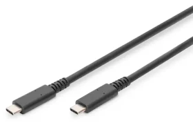 Digitus USB-C - USB-C čierny / Kábel / USB4 / 40 Gbps / PD3.0 / 8K 30Hz / 0,8 m (AK-300343-008-S)
