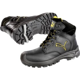 PUMA Borneo Black Mid 630411-44 bezpečnostná obuv S3 Veľkosť topánok (EU): 44 čierna, žltá 1 ks; 630411-44