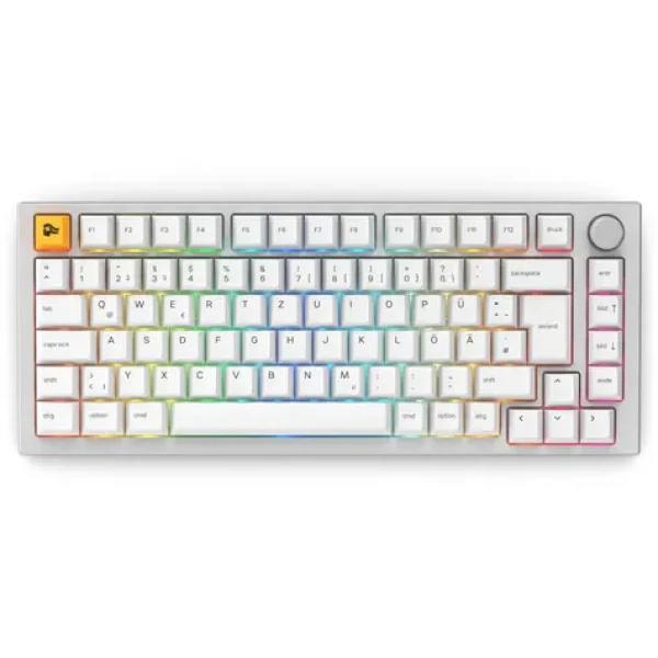 Glorious GMMK Pre biela / herná klávesnica / mechanická / Glorious Fox Ultralight / ISO Layout / DE Layout (GLO-GMMK-P75-FOX-ISO-W-DE)