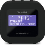 TechniSat TECHNIRADIO 40 0000/2940 rádiobudík, DAB+, FM, s USB nabíjačkou, čierna; 0000/2940