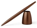 Lexon Scribalu LS64BZ bronzová / Guľôčkové pero / hliníkové telo / stojan (LS64BZ)