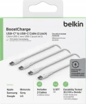 Belkin CAB003bt1MWH2PK biela / Dátový kábel / USB-C - USB-C / 1 m / 2 ks (CAB003BT1MWH2PK)