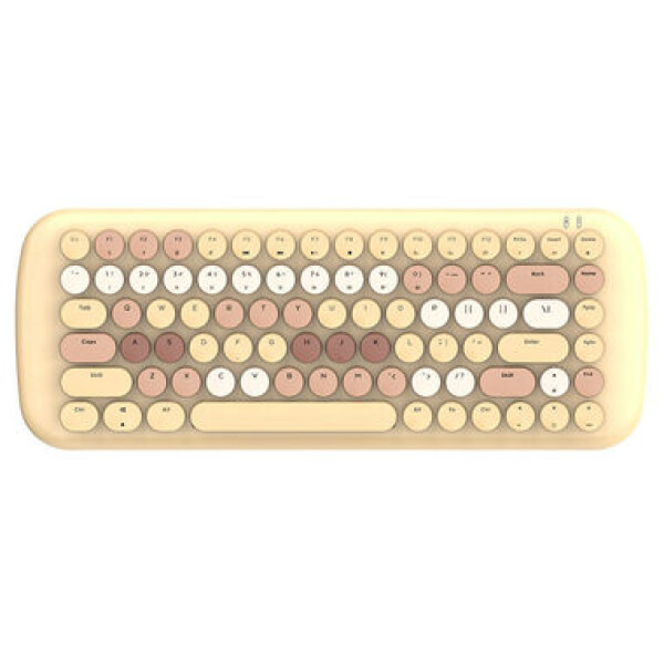 MOFII Candy M béžová / Drôtová mechanická klávesnica / USB-A / LED podsvietenie / US Layout / MOFII Blue spínače (SK-645 Beige)