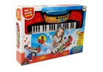 Mamido Detský keyboard s mikrofónom a stolčekom červený