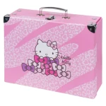 BAAGL Hello Kitty Sweet Leopard / Skladací školský kufrík s kovaním / 32.5 x 10.5 x 26 cm
