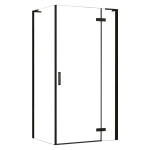 REA/S - Sprchová kabína Hugo Black 80x80 KPL-45220