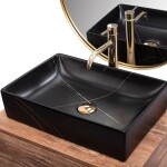 Umývadlo na dosku REA Inga Black Marble Mat REA-U8006