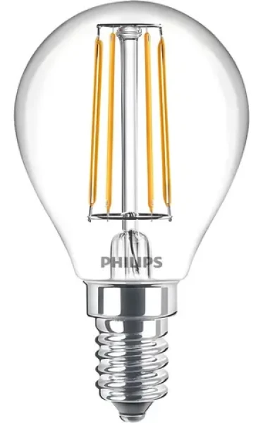 Philips LED Classic P45 E14 číra / Žiarovka / 40W náhrada / teplá biela / nestmievateľná (929001890455)