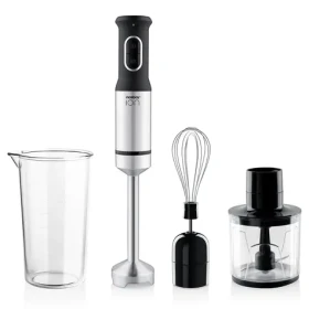 Niceboy ION Twister T3 strieborná / Tyčový mixér / 1200 W / nádoba 600 ml / minisekáčik / šľahacia metla (twister-t3)