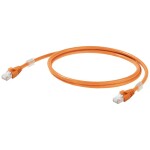 Weidmüller 2563810005 RJ45 sieťové káble, prepojovacie káble CAT 6A S/FTP 0.50 m oranžová s priechodkou chrániacou proti zlomeniu 1 ks; 2563810005