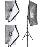 Verk 2x 135w štúdiové svetlo softbox so statívom, domáce štúdio, foto žiarovky VK27146