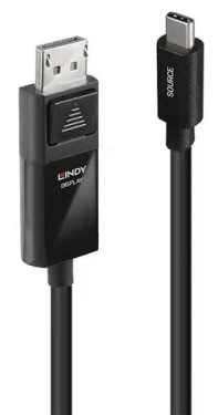 Lindy USB-C na DisplayPort 8K60 čierna / Kábel / HDR / 2 m (43342)