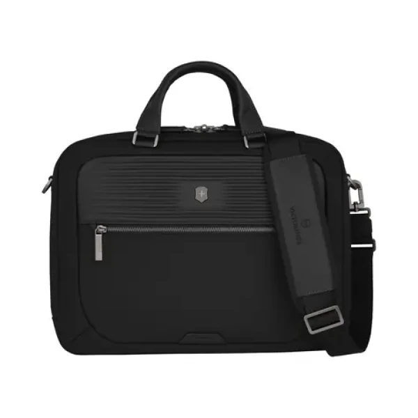 VICTORINOX Taška Mythic Compact Briefcase čierna / Notebook 14 "/ Tablet 11" / 13 l / Nylon a koža (653456)